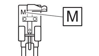Pé fixar botão “M”